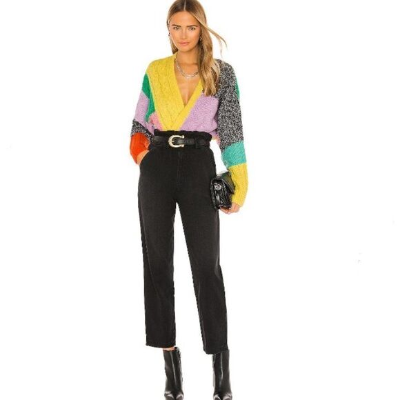 Mother High Rise Paperbag Waist The Yoyo Ruffle Greaser Ankle Jeans - Picture 1 of 15